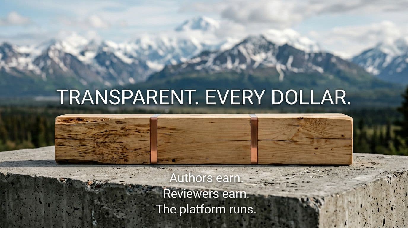 A wooden beam representing transparent revenue